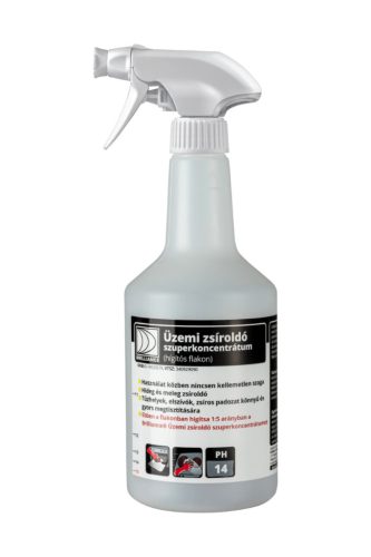 Brilliance® üzemi zsíroldó szuperkoncentrátum hígító flakon szórófejjel 750 ml (üres)
