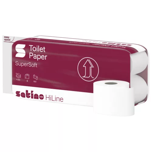 Satino Wepa Prestige toalettpapír, 4 rétegű, 150 lapos, 8 tekercs/csomag, 9 csomag/zsák