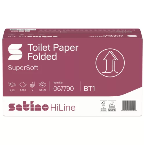 Satino Wepa Prestige hajtogatott toalettpapír cellulóz 2 réteg, 9,8x21cm, 30x300 lap