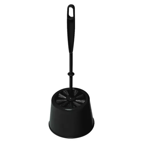 York Wc kefe tartóval műanyag fekete