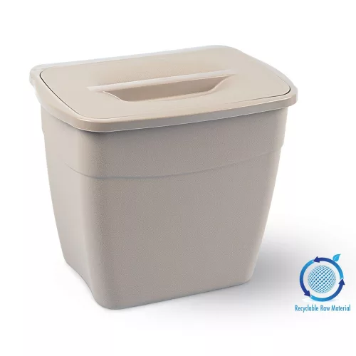 Planet Koala szemetes, fedővel 6L (Hanging Bucket) mink (tejeskávé) színű