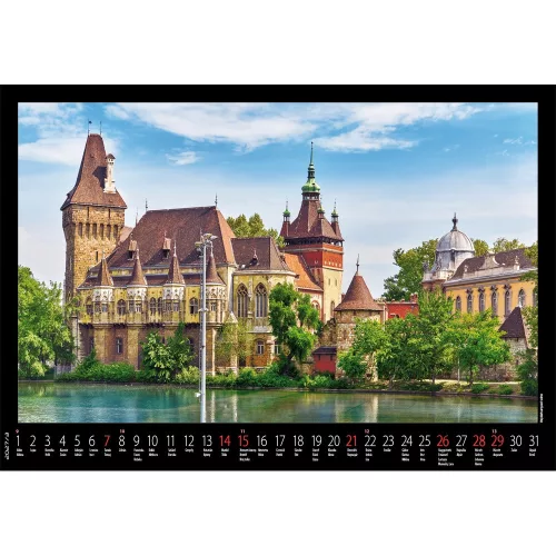 Falinaptár képes 460x320mm, Budapest Realsystem 2027.