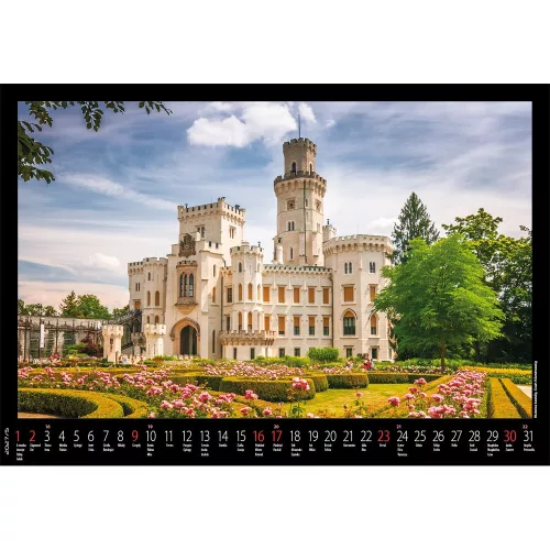 Falinaptár képes 460x320mm, Várak, kastélyok Realsystem 2027.