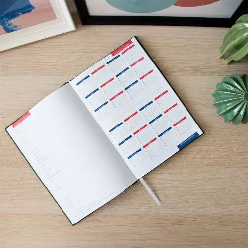 Határidőnapló agenda Standard A/5, napi, fehér lapokkal (kék) 2027. Bluering®