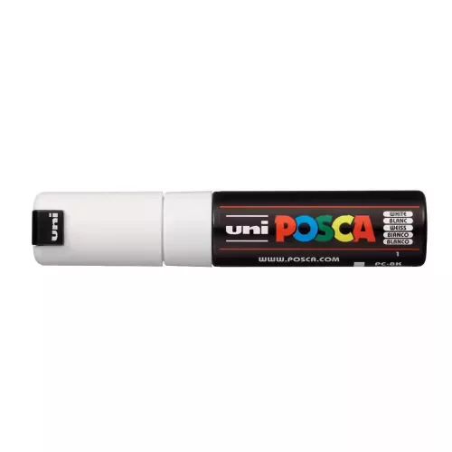 Dekormarker 8mm, Uni Posca PC-8K fehér