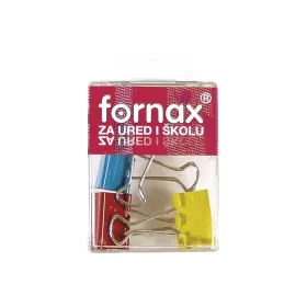   Binderkapocs 25mm, BC-31, 4 db műanyag dobozban, Fornax színes