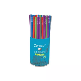   Grafitceruza HB, 5 féle színű kerek test, Connect 72 db/csomag,