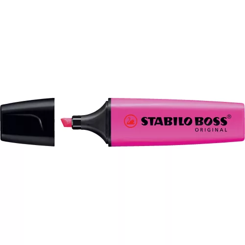 Szövegkiemelő 2-5mm, vágott hegyű, STABILO Boss original pink