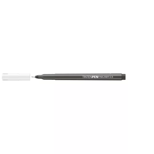 Rostirón, tűfilc vízbázisú, 0,5mm, kerek test, Tinten Pen Ico fekete