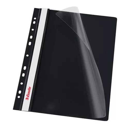 Gyorsfűző lefűzhető A4, PP 10 db/csomag, Esselte Vivida fekete