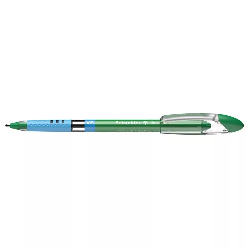 Golyóstoll 0,7mm, kupakos Schneider Slider Basic XB, írásszín zöld