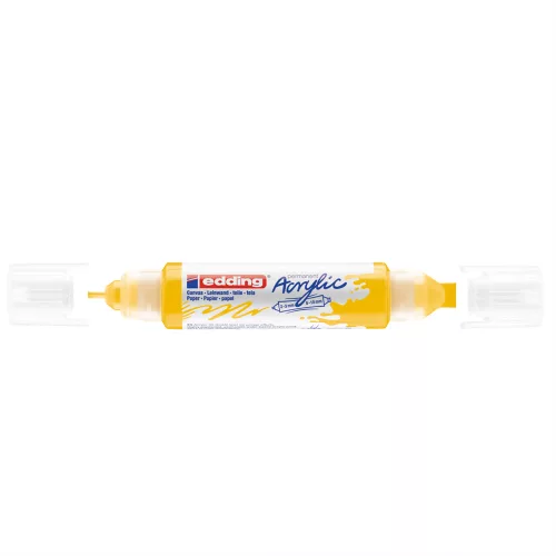 Akril marker 2-3mm, és 5-10mm, 3D kétvégű Edding 5400 citromsárga