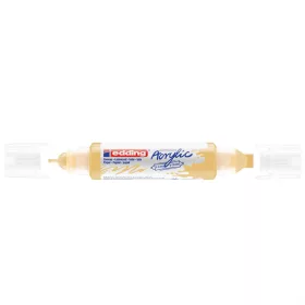   Akril marker 2-3mm, és 5-10mm, 3D kétvégű Edding 5400 pasztell citromsárga