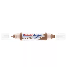   Akril marker 2-3mm, és 5-10mm, 3D kétvégű Edding 5400 mogyoró