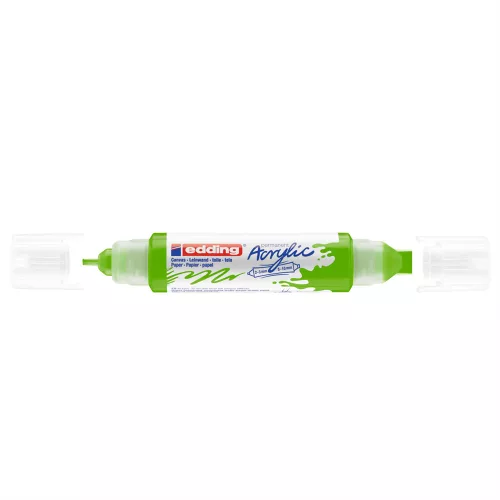 Akril marker 2-3mm, és 5-10mm, 3D kétvégű Edding 5400 sárgászöld
