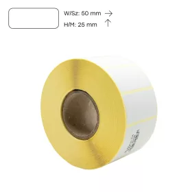   Etikett címke thermo, 25x50mm, tekercses, 2000 címke/tekercs Bluering® fehér