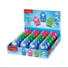 Hegyező 1 lyukú radírral és porkefével 24 db/display Keyroad Rocky Docky vegyes színek