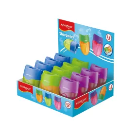   Hegyező 2 lyukú tartályos 12 db/display Keyroad Mellow vegyes színek