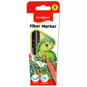   Rostirón, filctoll készlet 2 mm 6 db/bliszter Keyroad vegyes színek