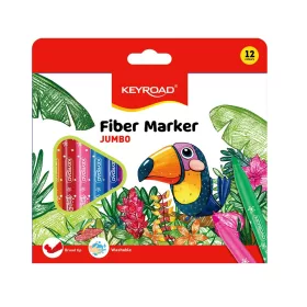   Rostirón, filctoll készlet 5 mm 12 db/bliszter Keyroad Jumbo vegyes színek
