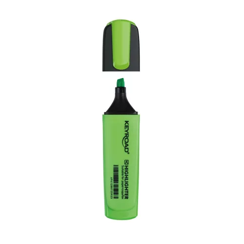 Szövegkiemelő vágott hegyű, lapos test Keyroad Fluo neon zöld