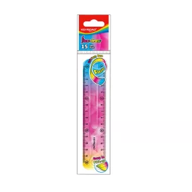 Vonalzó 15 cm, flexibilis Keyroad Flex Draw színátmenetes