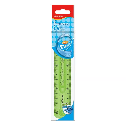 Vonalzó 15 cm, flexibilis Keyroad Flex Draw vegyes színek
