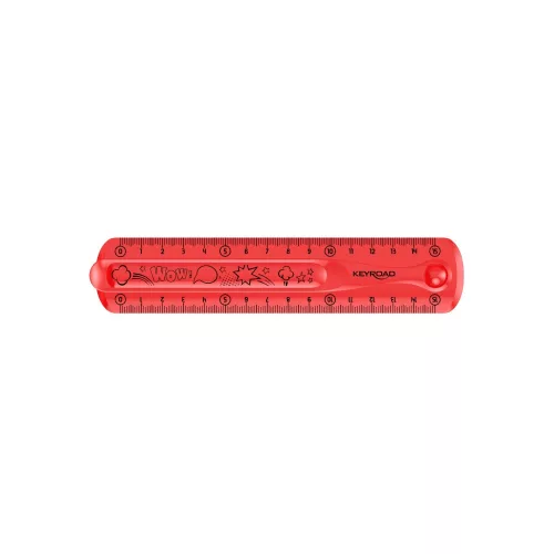 Vonalzó 15 cm, flexibilis Keyroad Flex Draw vegyes színek