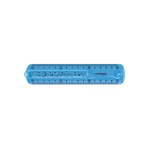 Vonalzó 15 cm, flexibilis Keyroad Flex Draw vegyes színek