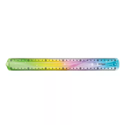 Vonalzó 30 cm, flexibilis Keyroad Flex Draw színátmenetes