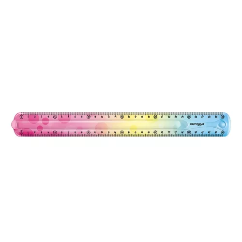 Vonalzó 30 cm, flexibilis Keyroad Flex Draw színátmenetes