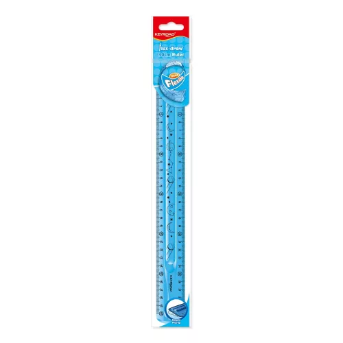 Vonalzó 30 cm, flexibilis Keyroad Flex Draw vegyes színek
