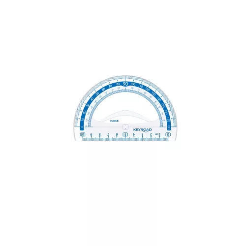 Vonalzókészlet, 30 cm, vonalzó, szögmérő, 45° és 60° háromszög vonalzók 4 db/bliszter Keyroad