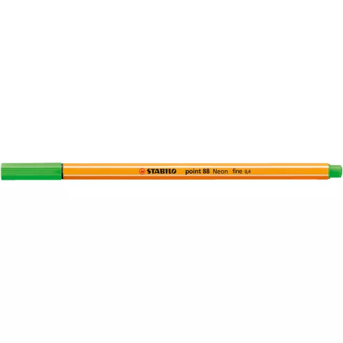 Rostirón, tűfilc 0,4mm, STABILO Point 88 neon zöld