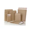 Csomagküldő webshop tasak 250x350x50mm, erős kraft papírból 250 db/doboz, E-green barna