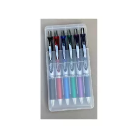   Írószertartó asztali műanyag 6db-os készlet BL77 toll, Pentel 6 klf. szín