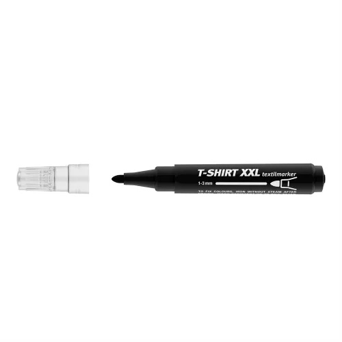Textilmarker 1-3 mm kerek ICO T-SHIRT XXL fekete