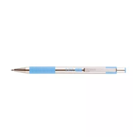   Golyóstoll 0,7mm, pasztell világoskék test, Zebra F-301, írásszín kék