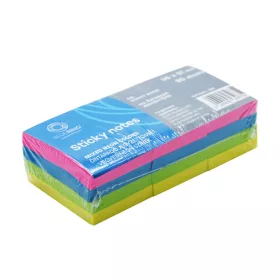   Jegyzettömb öntapadó, 38x51mm, 80lap, 12 tömb/csomag, Bluering® , neon