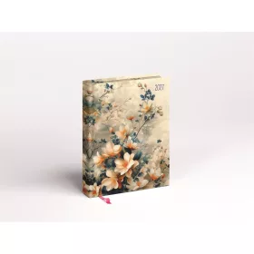   Határidőnapló Librobello hölgyeknek B/6, napi floral Realsystem 2027.
