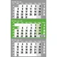 Falinaptár speditőr 1 tömbös 12 lapos 300mmx480mm, üres fejlappal zöld Realsystem 2027.