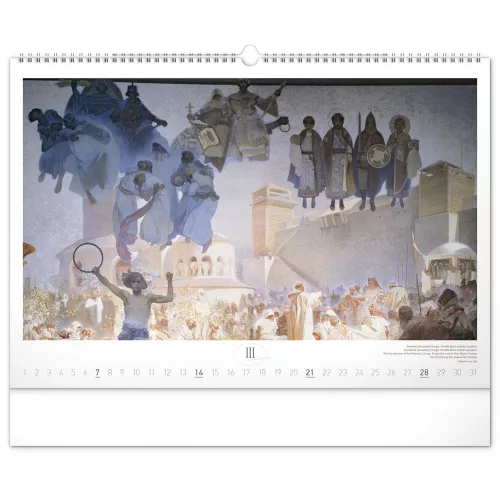 Falinaptár képes  480×330mm The Slav Epic-Alphonse Mucha Realsystem 2027.