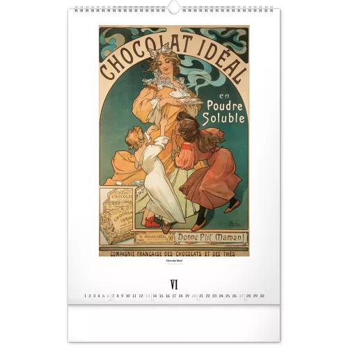 Falinaptár képes  330×460mm Alphonse Mucha  Realsystem 2027.