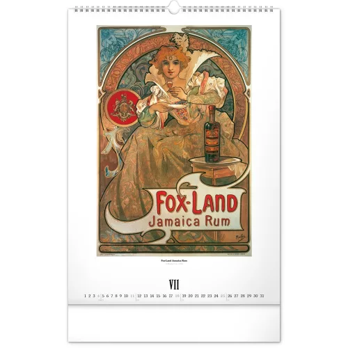 Falinaptár képes  330×460mm Alphonse Mucha  Realsystem 2027.
