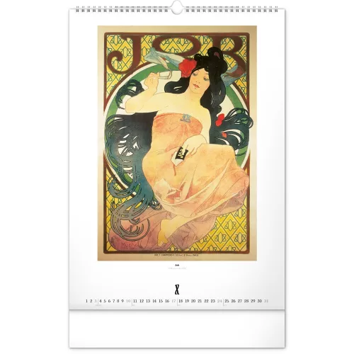 Falinaptár képes  330×460mm Alphonse Mucha  Realsystem 2027.