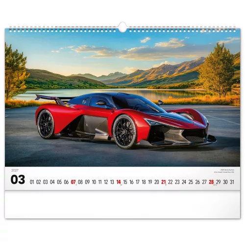 Falinaptár képes  480×330mm Cars  Realsystem 2027.