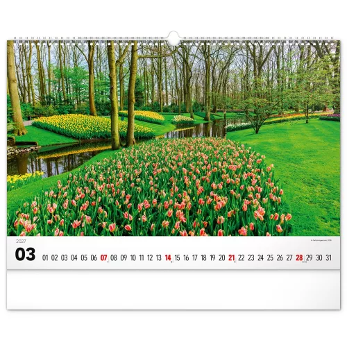 Falinaptár képes  480×330mm Gardens  Realsystem 2027.
