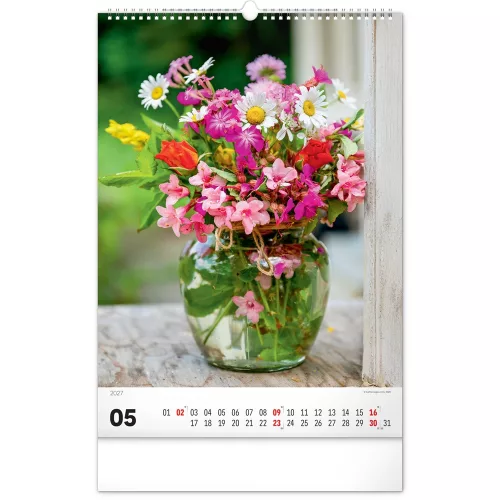 Falinaptár képes  330×460mm Bouquets  Realsystem 2027.