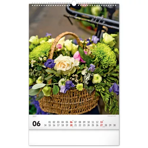 Falinaptár képes  330×460mm Bouquets  Realsystem 2027.