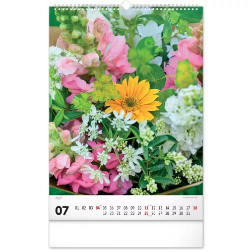Falinaptár képes  330×460mm Bouquets  Realsystem 2027.